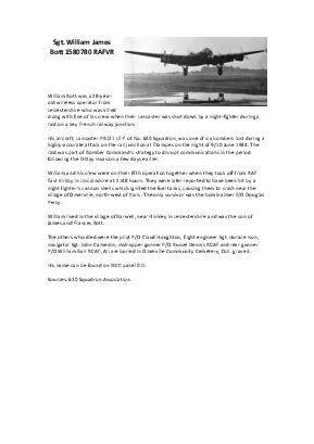 A preview of a PDF biography for Bott, William James